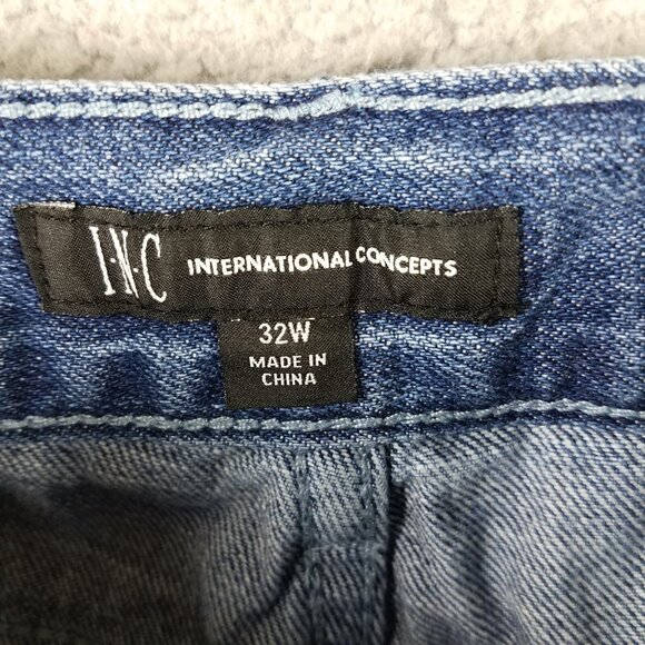 INC International Concepts Jeans Shorts Women's 32 Bermuda Denim Rips Distressed - Picture 9 of 10